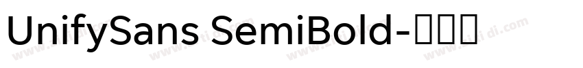 UnifySans SemiBold字体转换